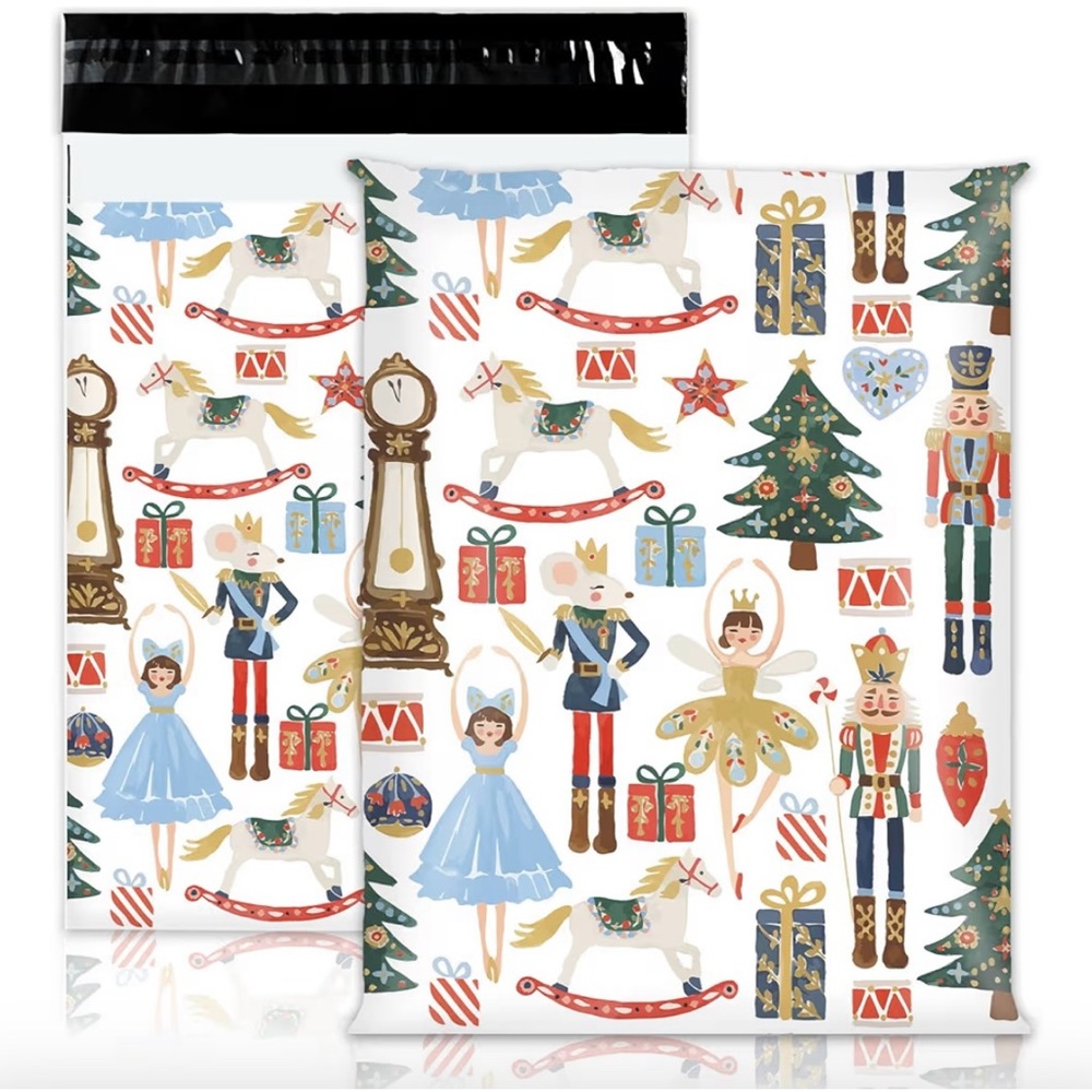 Christmas 10”x13” Nutcracker Poly Mailers - 20pcs